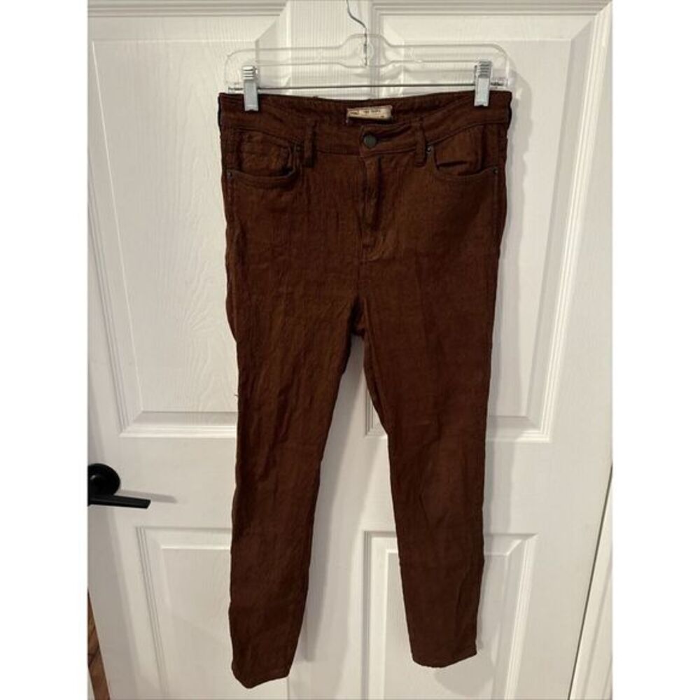 Free People OB536137 Chocolate Isabel Jacquard Peyton Stretch Skinny Jeans 28x27